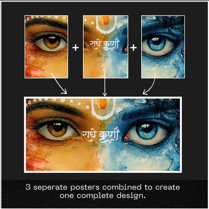 Radhe-Krishna Poster (3-Split)