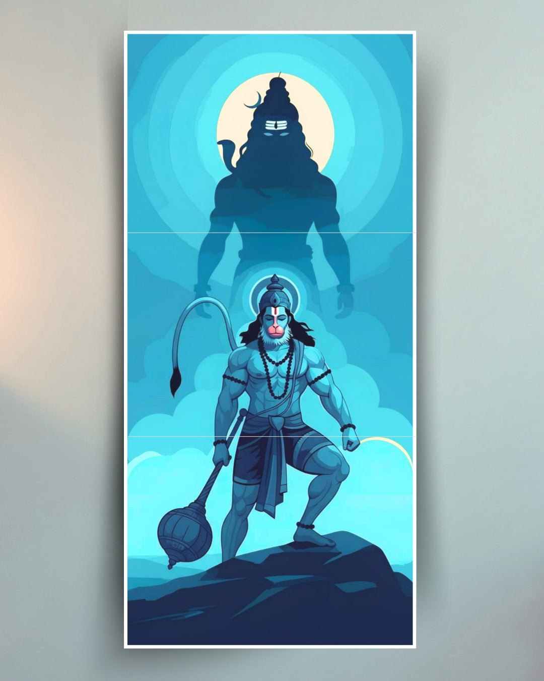 Hanuman and Mahadev Poster (3-Split)