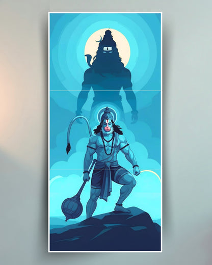 Hanuman and Mahadev Poster (3-Split)