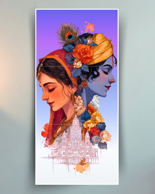 Radhe-Krishna Poster (3-Split)