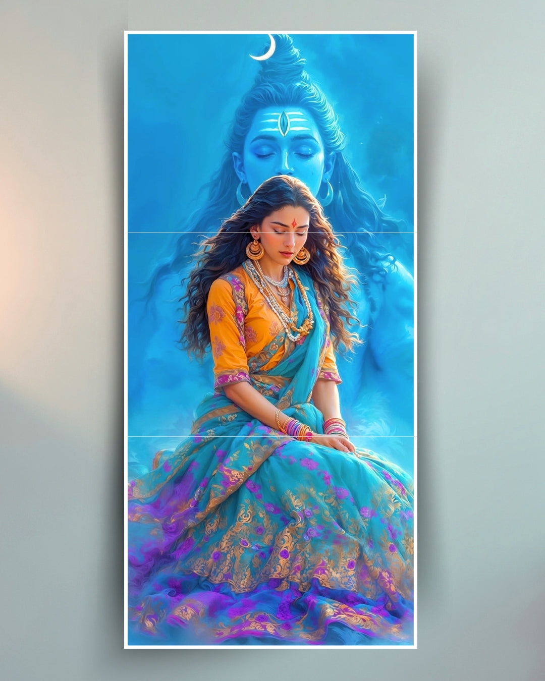 Shiva-Parvati Poster (3-Split)