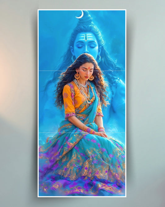 Shiva-Parvati Poster (3-Split)