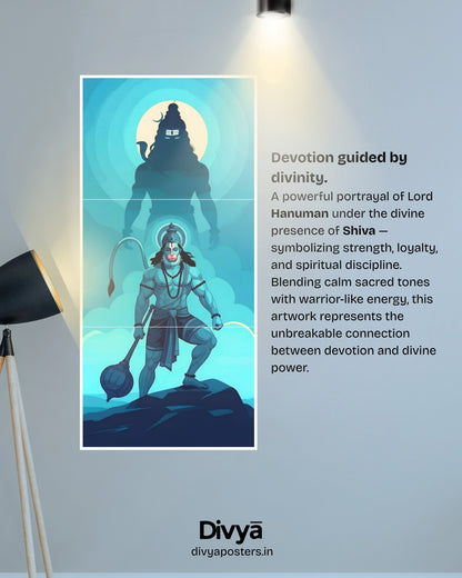 Hanuman and Mahadev Poster (3-Split)