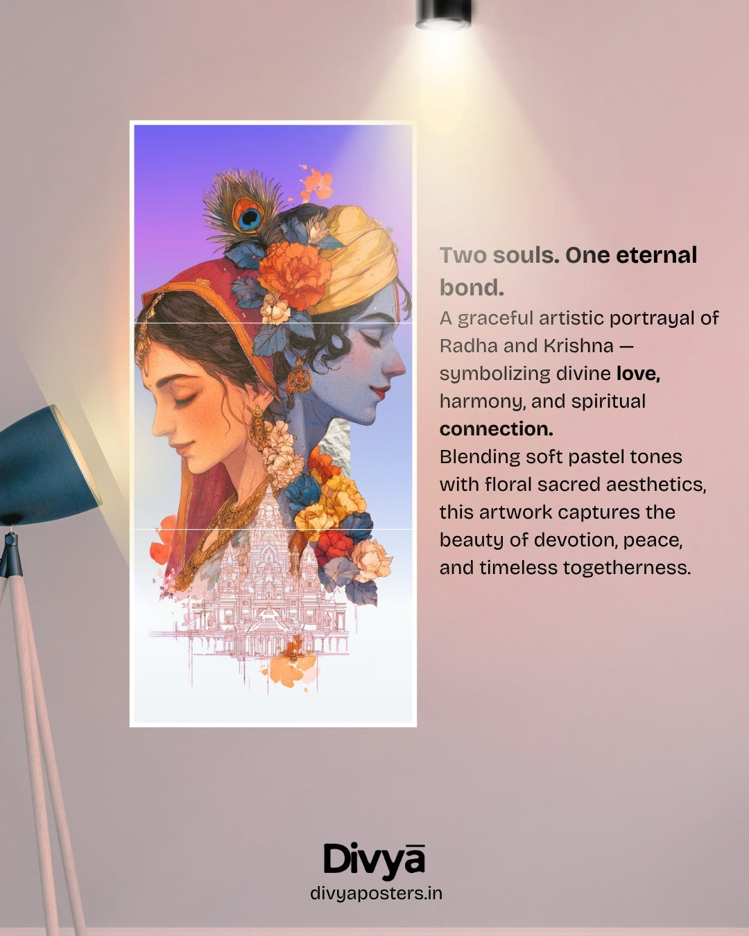 Radhe-Krishna Poster (3-Split)