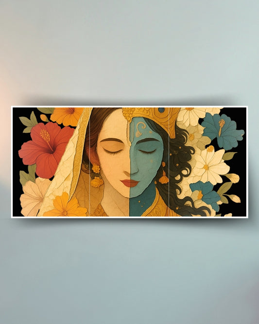 Radha-Krishna Poster (3-Split)