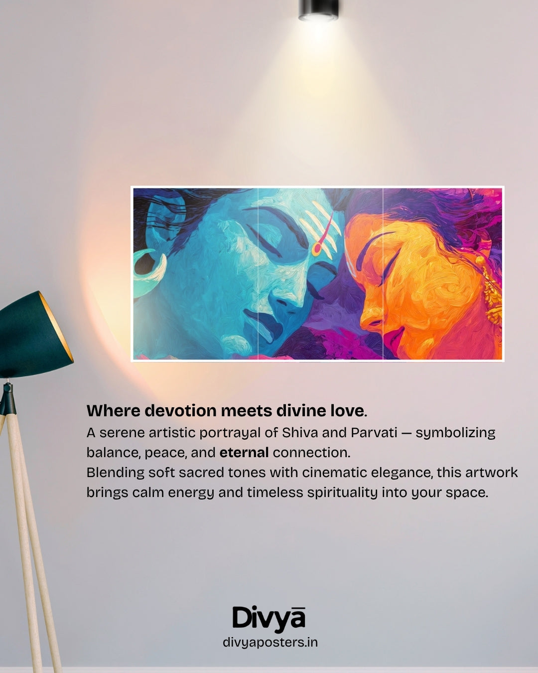 Shiva-Parvati Poster (3-Split)