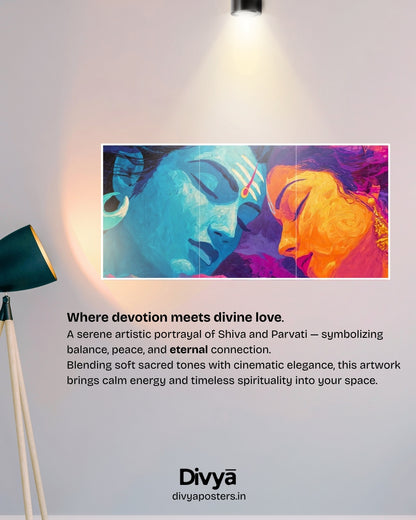 Shiva-Parvati Poster (3-Split)