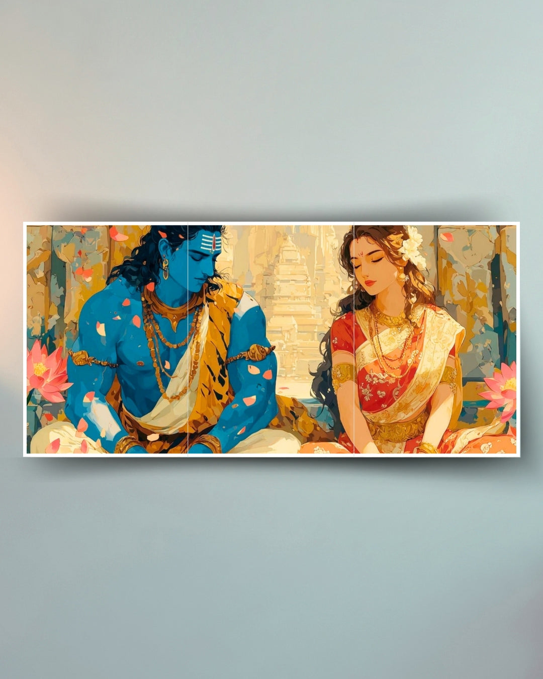 Shiva-Parvati Poster (3-Split)