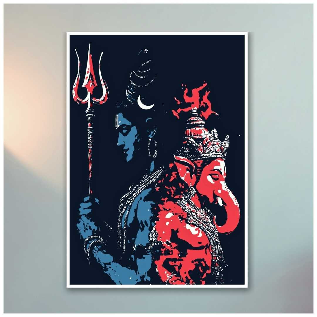 Shiva-Ganesha Poster