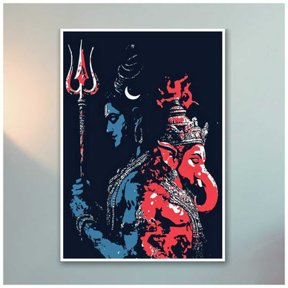 Shiva-Ganesha Poster