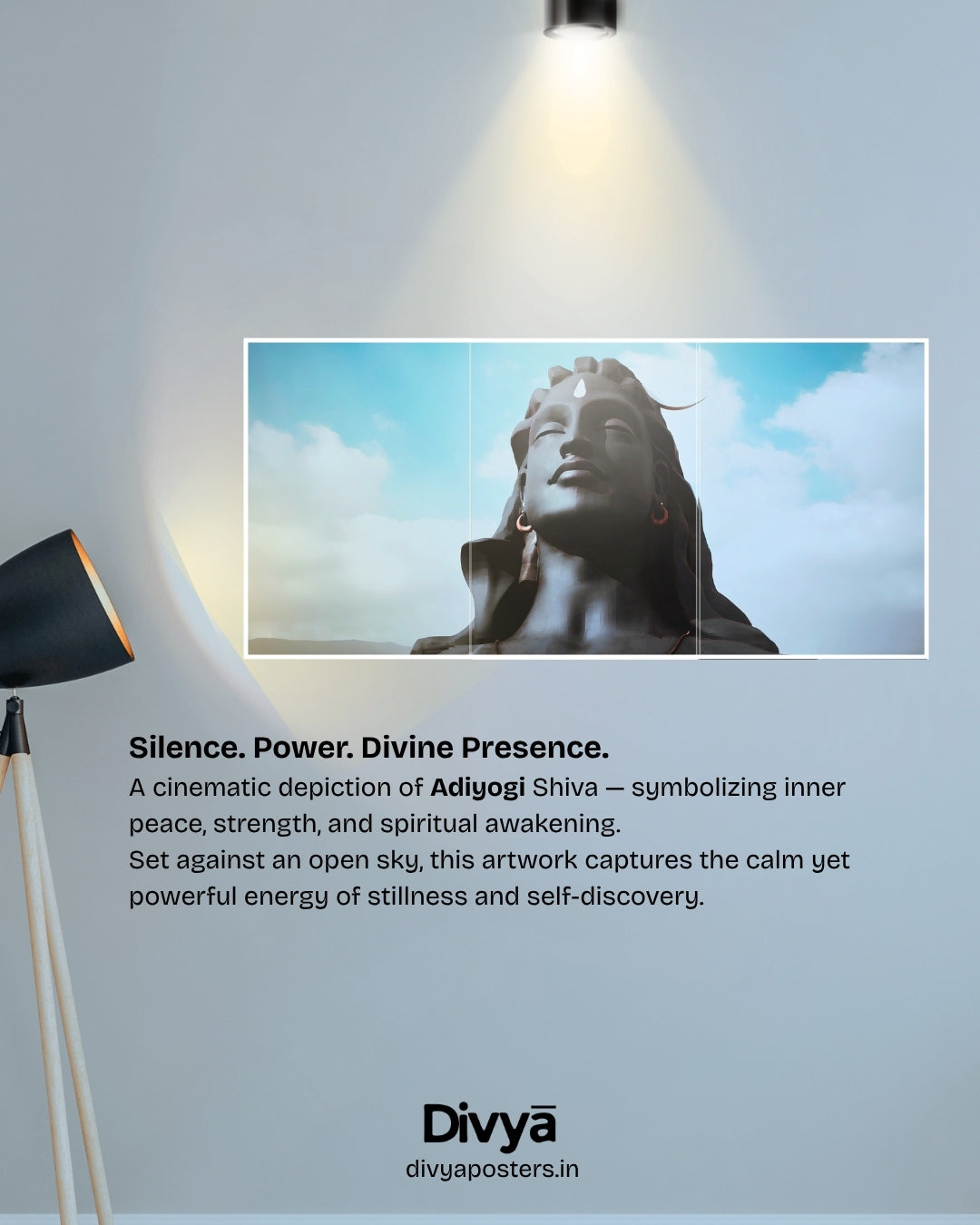 Adiyogi Shiva Poster (3-Split)