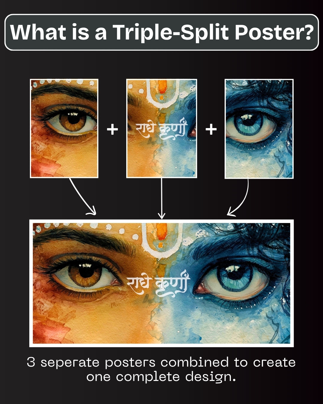 Shiva-Parvati Poster (3-Split)